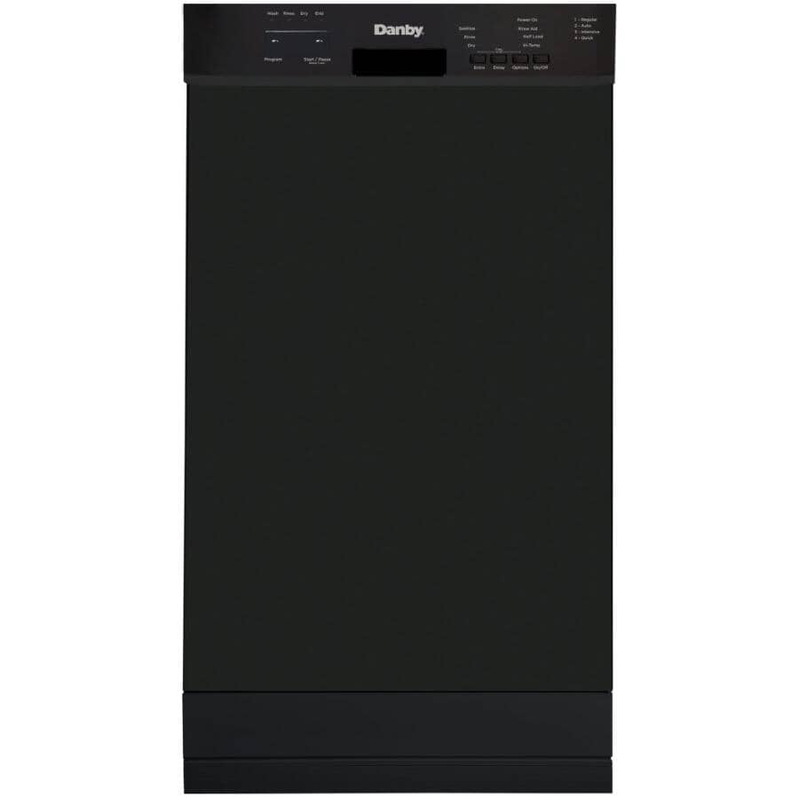 DANBY:Built-In Dishwasher (DDW18D1EB) - Front Controls, Black, 18"