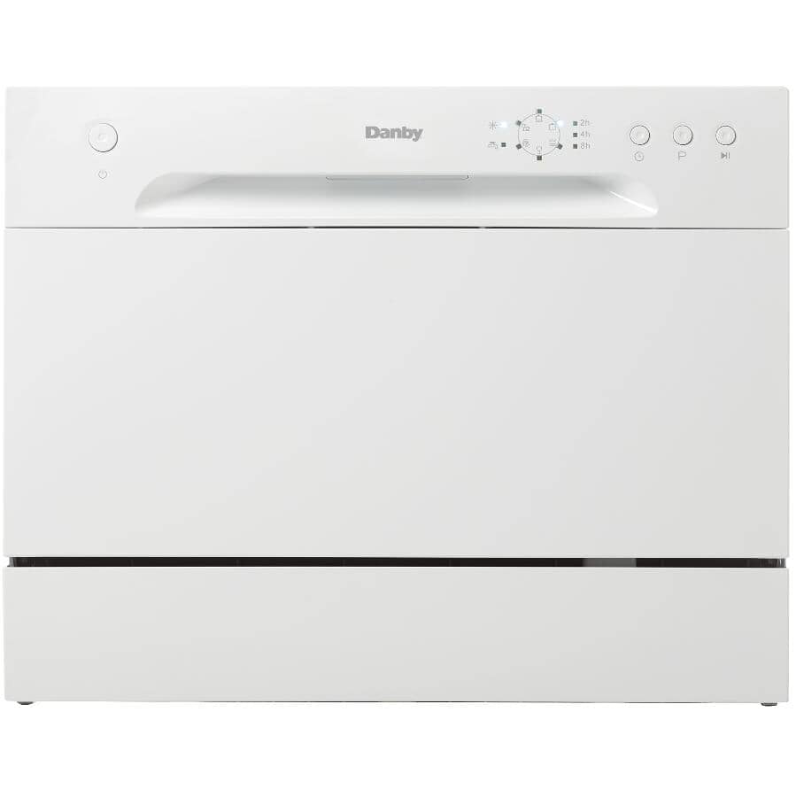 DANBY:Countertop Portable Dishwasher (DDW621WDB) - 6 Place Setting + Front Controls, White
