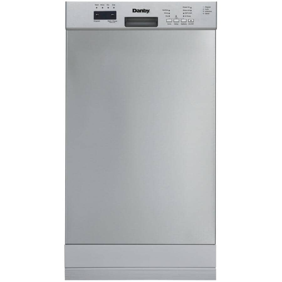 DANBY:Built-In Dishwasher (DDW18D1ESS) - Front Controls, Stainless Steel, 18"