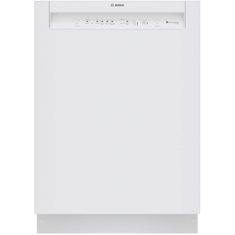 BOSCH APPLIANCES:100 Series Built-In Dishwasher with Home Connect (SHE3AEM2N) - Front Control, White, 24"