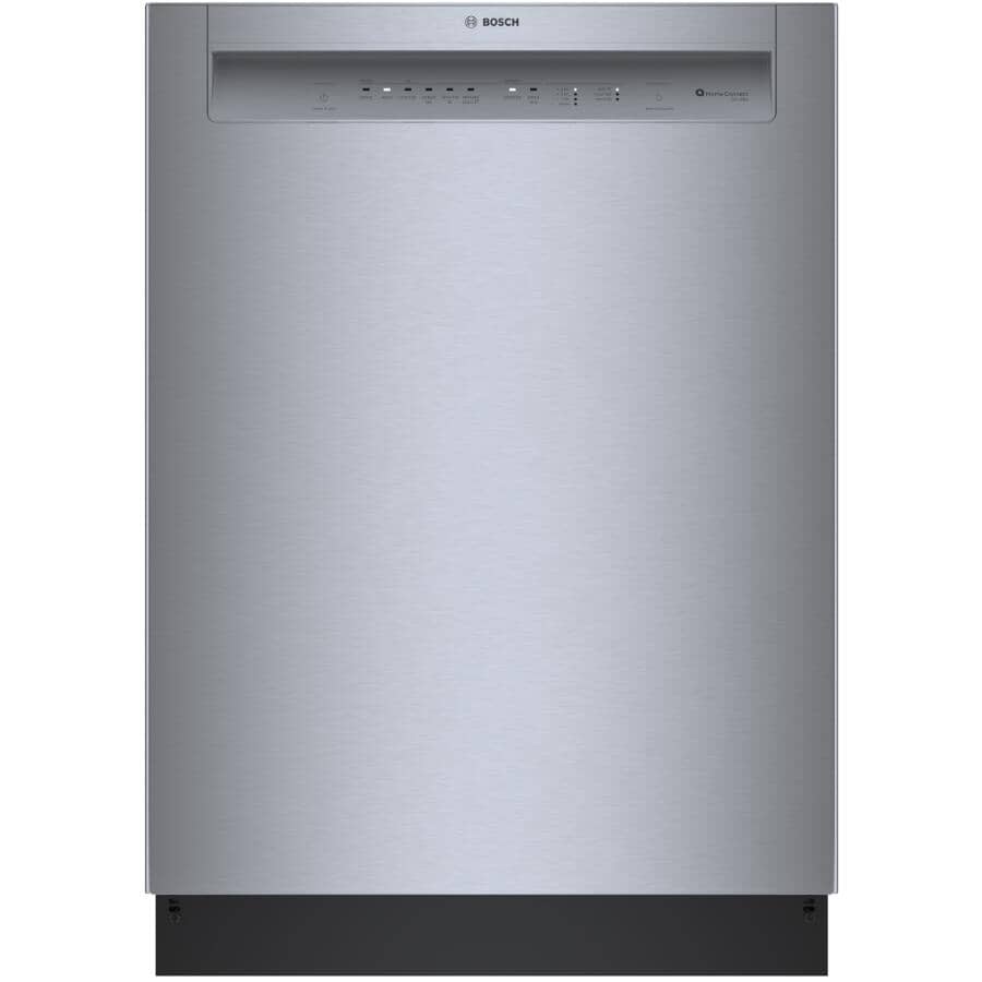 BOSCH APPLIANCES:100 Series Built-In Dishwasher with Home Connect (SHE3AEM5N) - Front Control, Stainless Steel, 24"