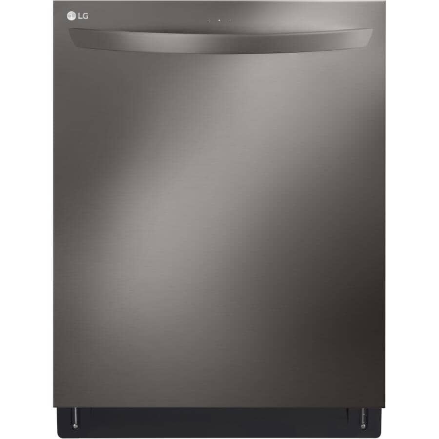 LG:24" Smart Built-In Dishwasher (LDTH7972D) - with Top Controls + 1-Hour Wash & Dry, Black Stainless Steel