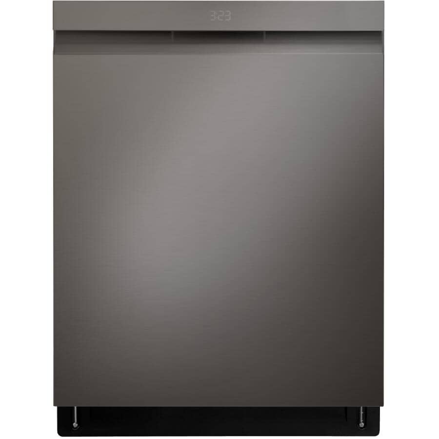 LG:24" Smart Built-In Dishwasher (LDPS6762D) - with Top Controls + QuadWashPro, Black Stainless Steel
