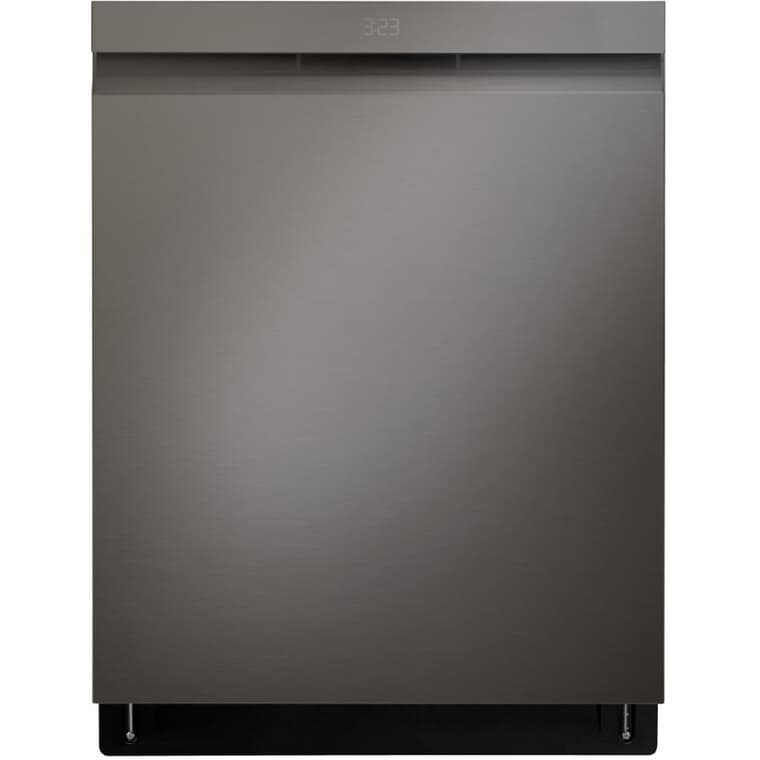 24" Smart Built-In Dishwasher (LDPS6762D) - with Top Controls + QuadWashPro, Black Stainless Steel