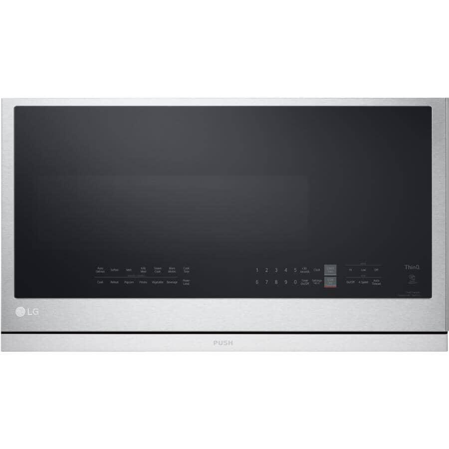 LG:2.1 cu. ft. Smart Over-The-Range Microwave Oven with ExtendaVent (MVEL2137F) - Stainless Steel, 900W