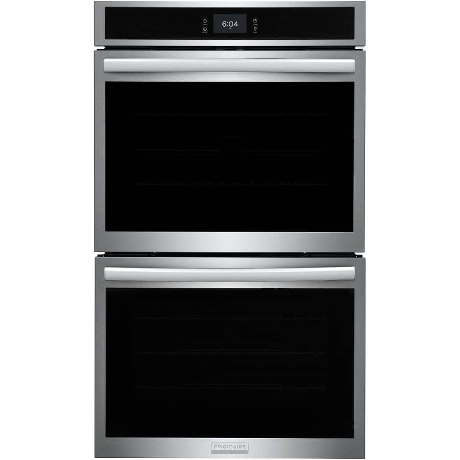 FRIGIDAIRE GALLERY:30" 10.6. cu. ft. Double Total Convection Wall Oven (GCWD3067AF) - with Airy Fry, Smudge Proof Stainless Steel