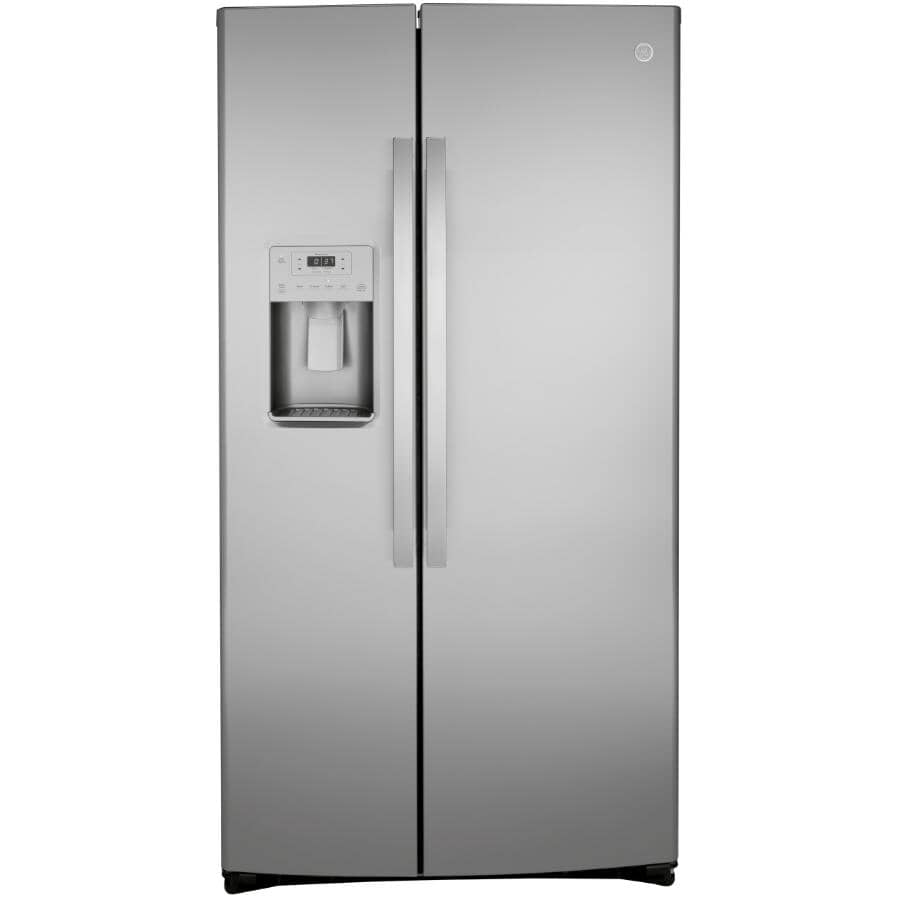 GE:21.8 cu. ft. Side by Side Refrigerator (GZS22IYNFS) - Stainless Steel