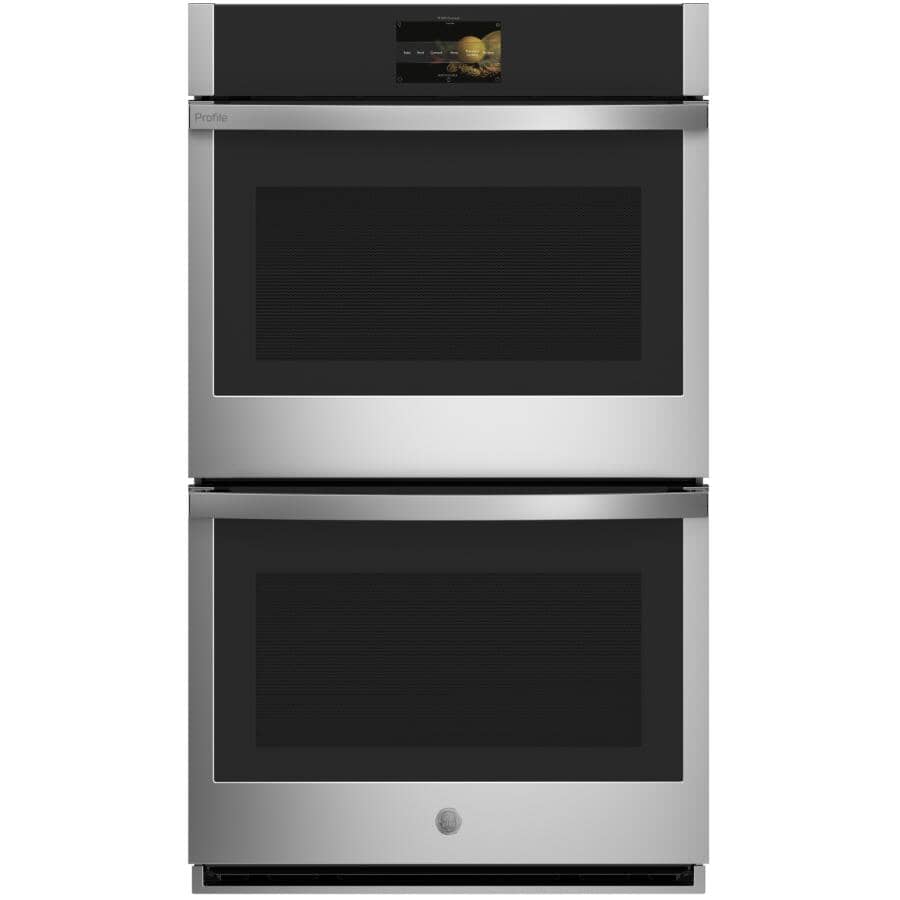 GE PROFILE:30" 10.0. cu. ft. Double Convection Wall Oven (PTD7000SNSS) - with Airy Fry + Wifi Connection, Stainless Steel