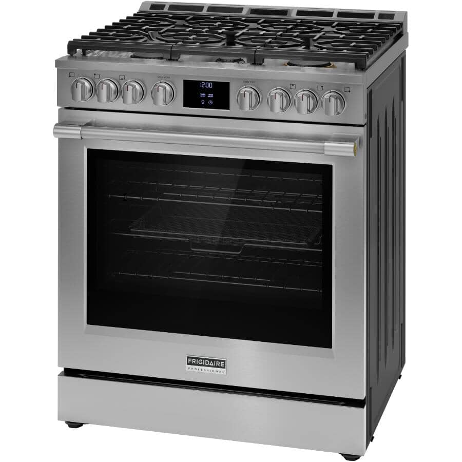 FRIGIDAIRE PROFESSIONAL:30" 6.0 cu. ft Freestanding Gas Range (PCFG3080AF) - with No Preheat, Air Fry, Smudge Proof Stainless Steel