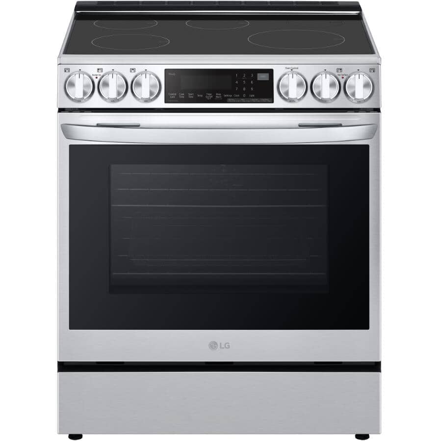 LG:6.3 cu. ft. Smart Slide-In Induction Range with InstaView (LSIL6336F) - Stainless Steel