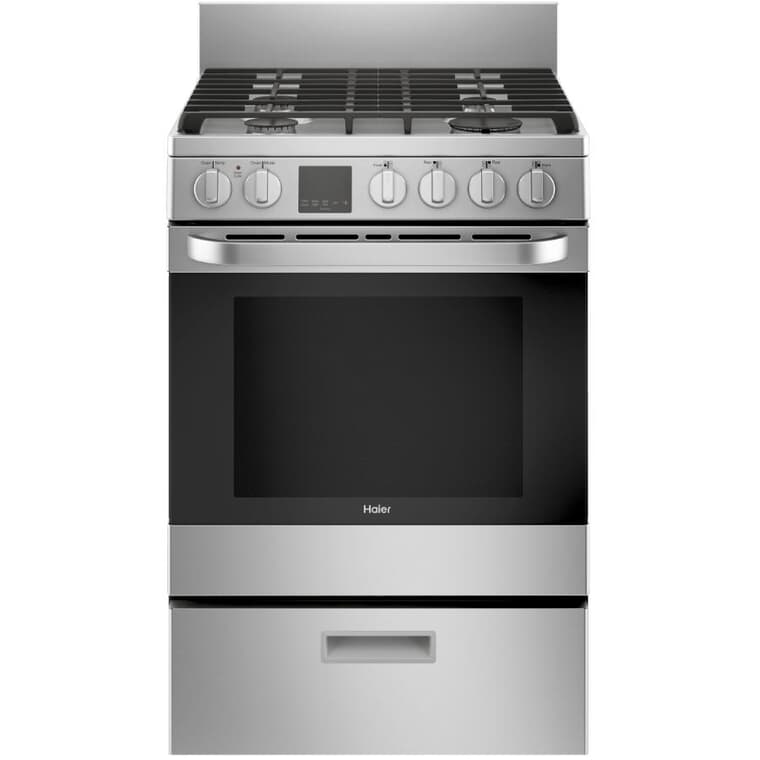 24" 2.9 cu. ft. Freestanding Convection Gas Range (QCGAS740RMSS) - Stainless Steel