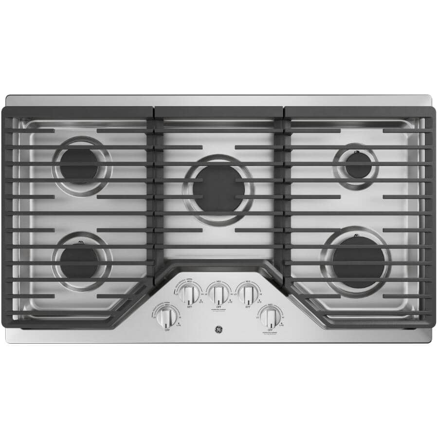 GE:36" Built-In Edge to Edge Gas Cooktop (JGP5036SLSS) - Stainless Steel