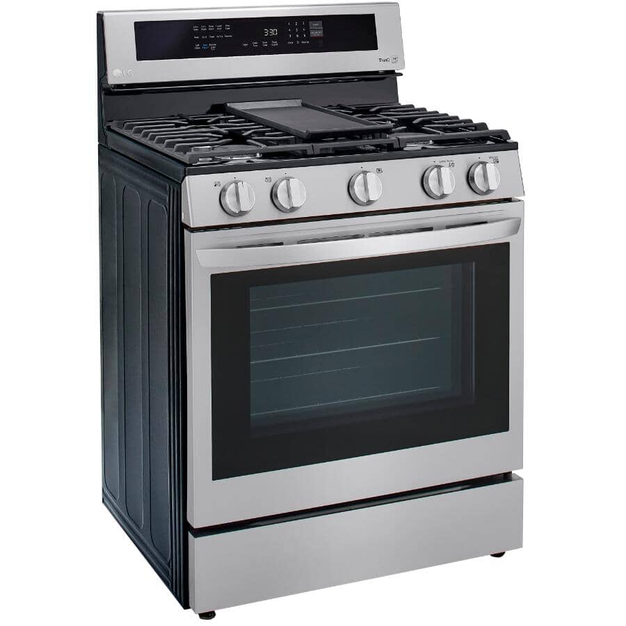 LG:5.8 cu. ft. Smart Freestanding Gas Range with InstaView and Air Fry (LRGL5825F)