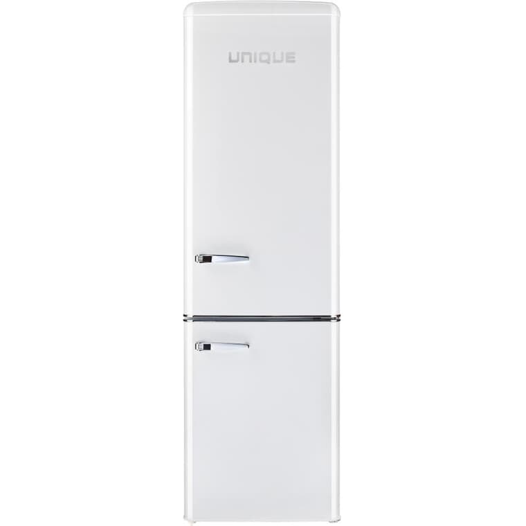 Réfrigérateur à congélateur inférieur de style rétro classique (UGP-275L R AC), blanc guimauve, 9 pi3