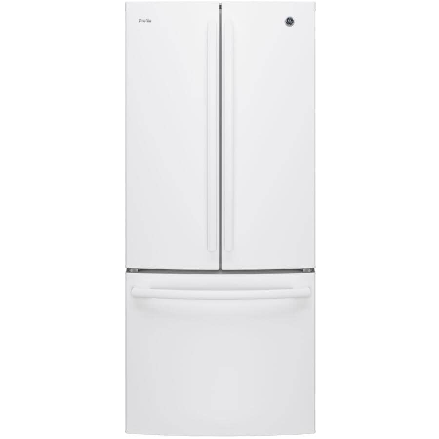 GE PROFILE:30" 20.8 cu. ft. Bottom Freezer Refrigerator (PNE21NGLKWW) - White