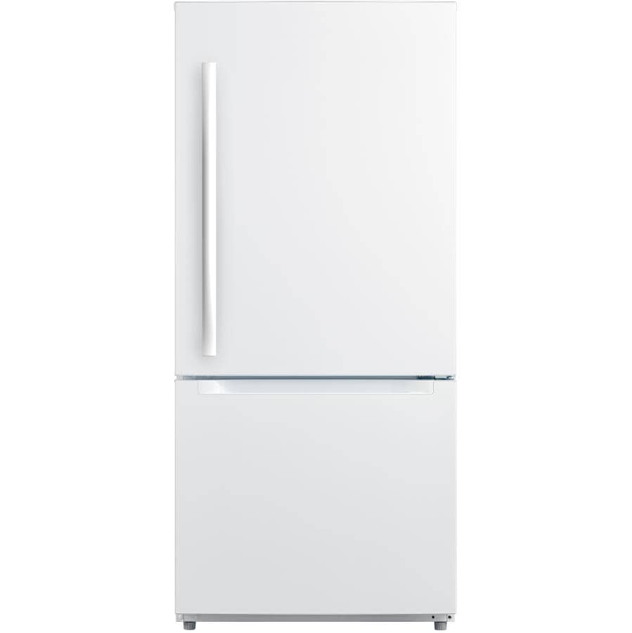 MOFFAT:30" 18.6 cu. ft. Bottom Freezer Refrigerator (MDE19DTNKWW) - Frost Free, White