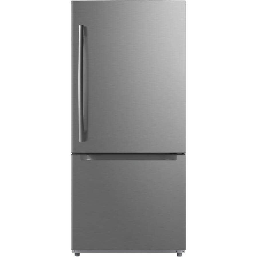MOFFAT:30" 18.6 cu. ft. Bottom Freezer Refrigerator (MDE19DSNKSS) - Frost Fee, Stainless Steel