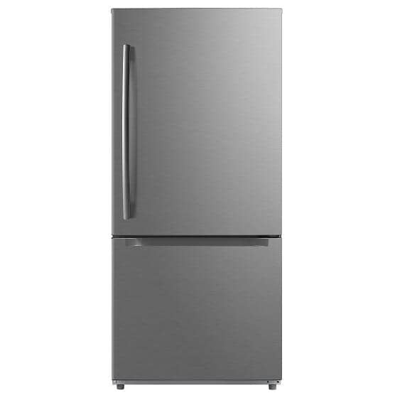 MOFFAT:30" 18.6 cu. ft. Bottom Freezer Refrigerator (MBE19DSNKSS) - Stainless Steel