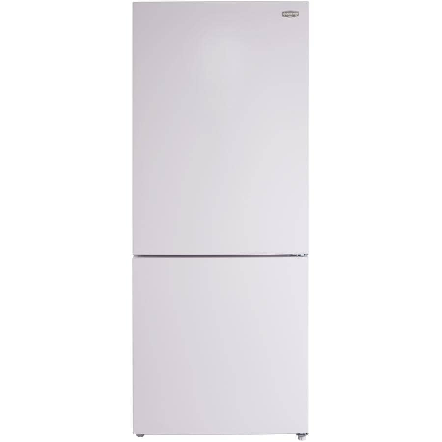 MARATHON:24" 10.5 cu. ft. Bottom Freezer Refrigerator (MFF105WBM) - Frost Free, White