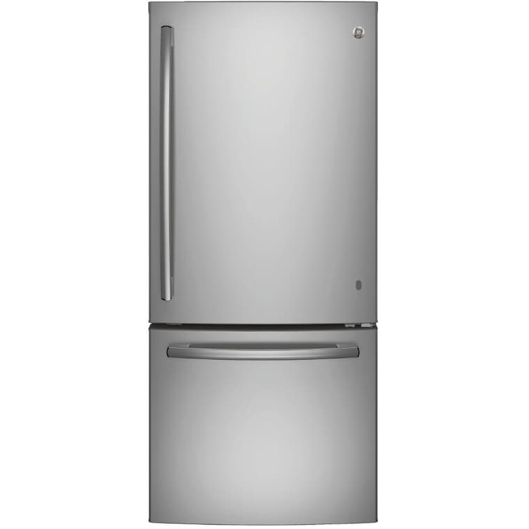 30" 20.9 cu. ft. Bottom Freezer Refrigerator (GDE21DYRKFS) - Fingerprint Resistant Stainless Steel