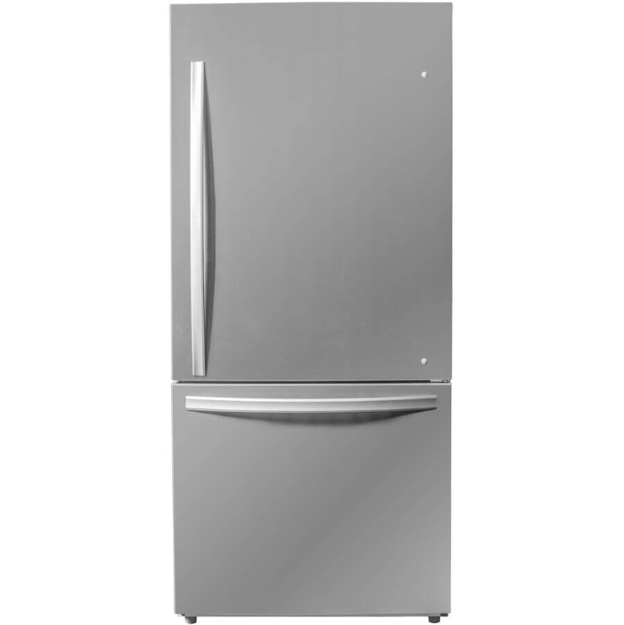 DANBY DESIGNER:30" 18.7 cu. ft. Bottom Freezer Refrigerator (DBM187E1SSDB) - Stainless Steel