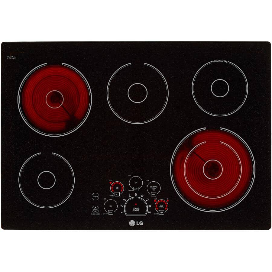 LG:30" Built-In Electric Smooth Top Cooktop (LCE3010SB) - Black
