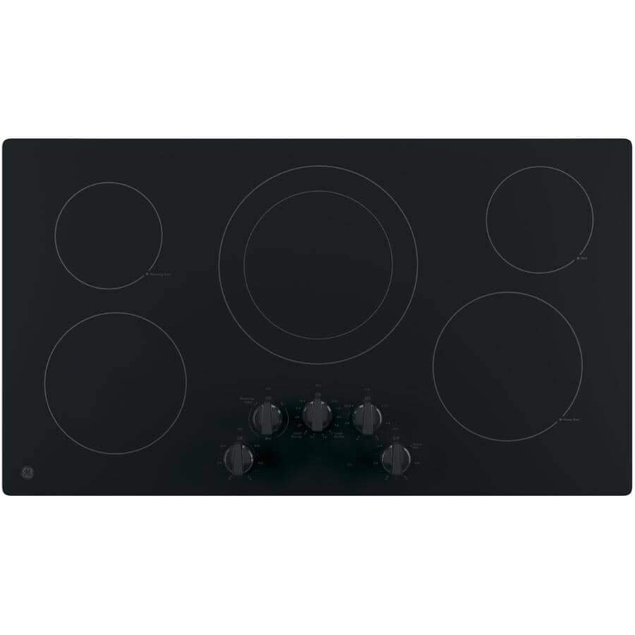 GE:36" Electric Smooth Top Cooktop (JP3036DLBB) - Black