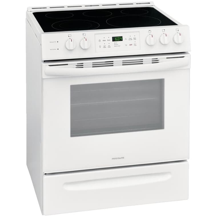 30" 5.0 cu. ft. Freestanding Smooth Top Electric Range (CFEH3054UW) - Self-Cleaning, White