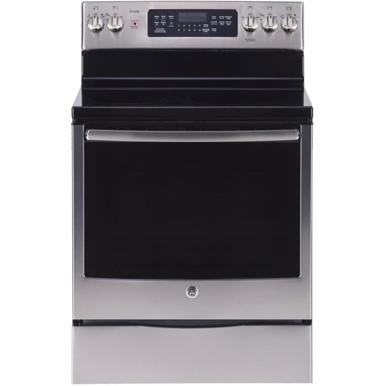 30" 6.2 cu. ft. Freestanding Smooth Top Electric Convection Range (PCB905YPFS0) - Self Cleaning, Stainless Steel