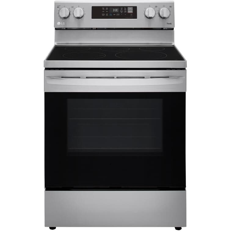 30" 6.3 cu. ft. Freestanding Smooth Top Electric Convection Range (LREL6323S) - with Air Fry + Easy Clean + Stainless Steel