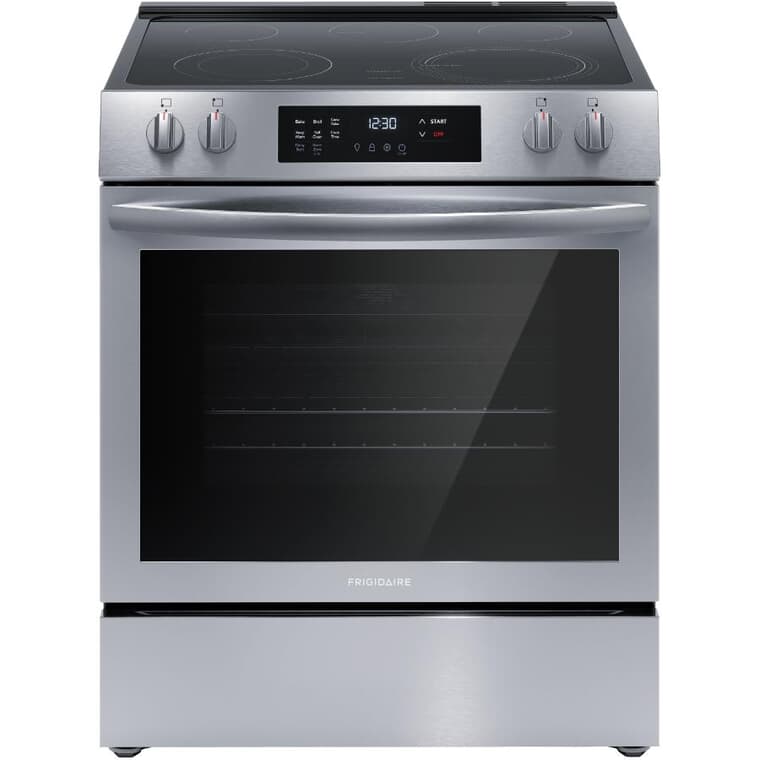 30" 5.3 cu. ft. Freestanding Smooth Top Electric Range (FCFE308CAS) - Convection + Self-Cleaning, Stainless Steel