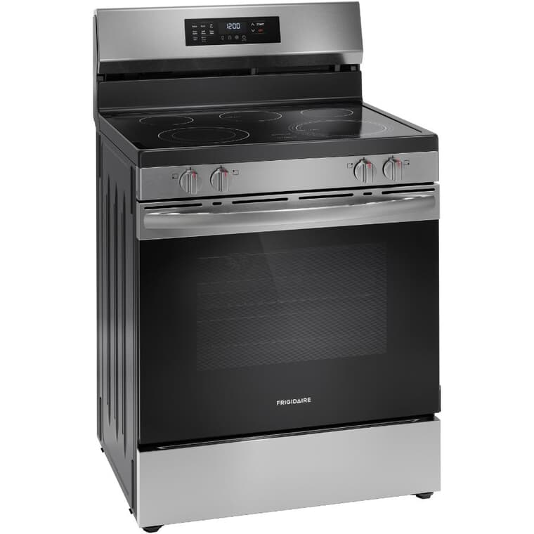 30" 5.3 cu. ft. Freestanding Smooth Top Electric Range with Air Fry (FCRE308CA) - Stainless Steel