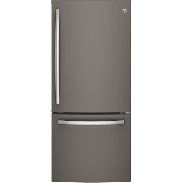 30" 20.6 cu. ft. Bottom Freezer Refrigerator (GDE21DMKES) - Slate
