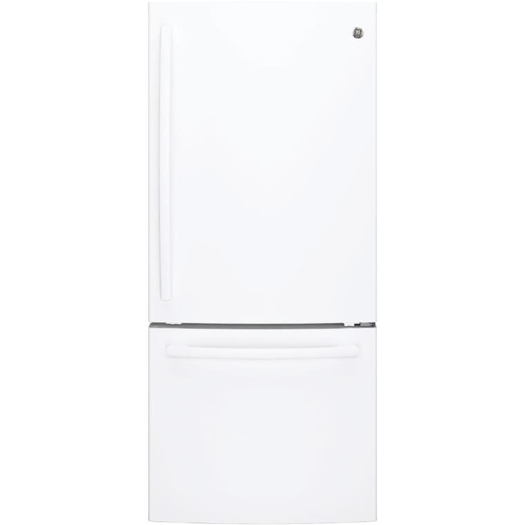 30" 20.9 cu. ft. Bottom Freezer Refrigerator (GDE21DGKWW) - White