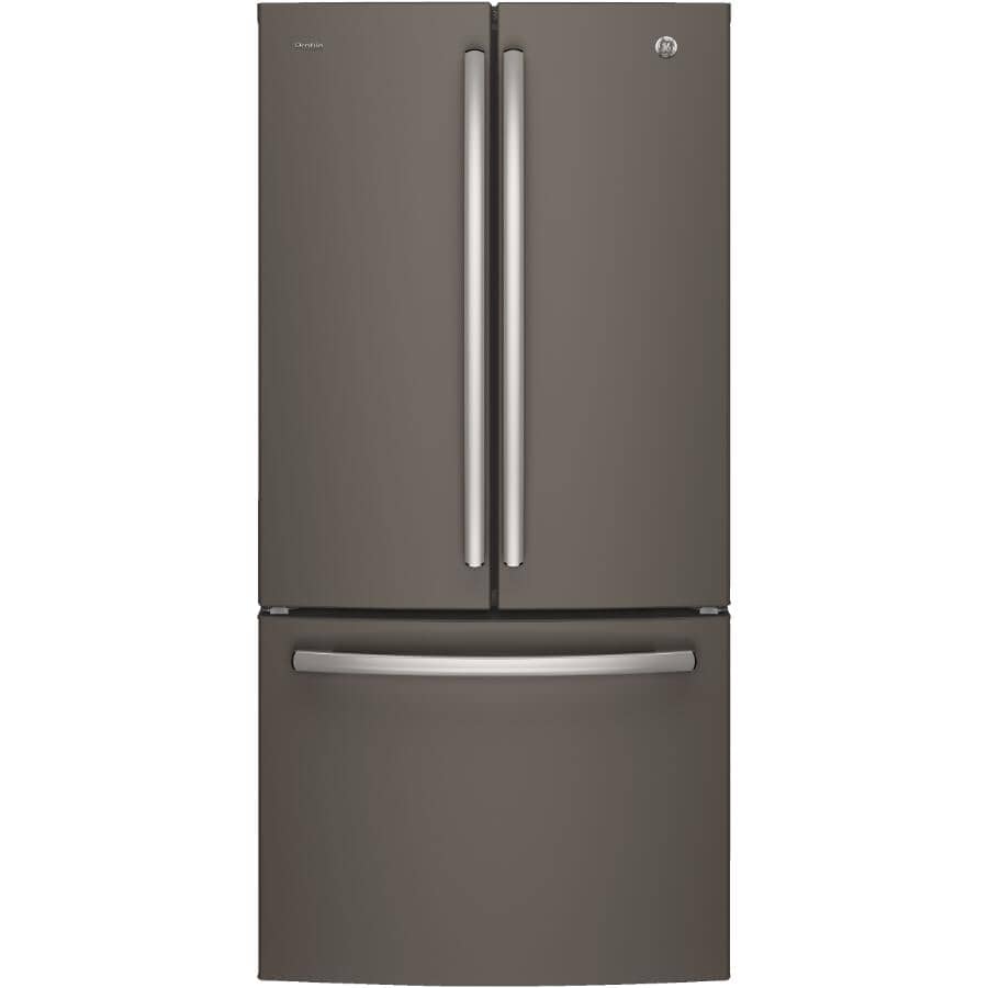 GE PROFILE:33" 24.8 cu. ft. French Door Bottom Freezer Refrigerator (PNE25NMLKES) - Slate