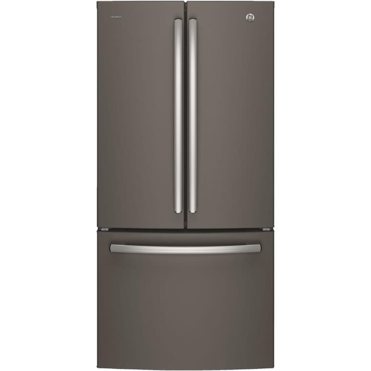 Réfrigérateur à porte française à congélateur inférieur (PNE25NMLKES), ardoise, 24,8 pi3