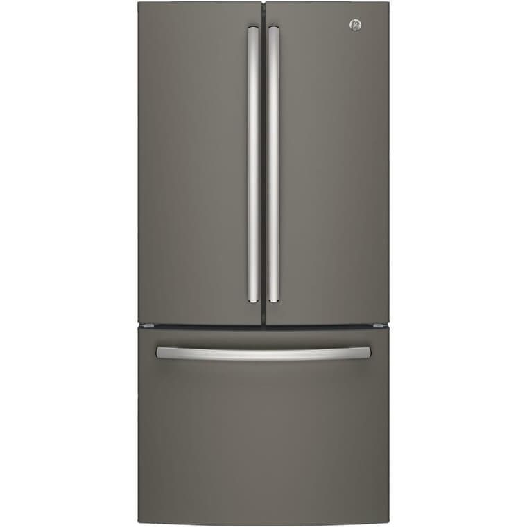 Réfrigérateur à porte française à congélateur inférieur (GWE19JMLES), ardoise, 18,6 pi3