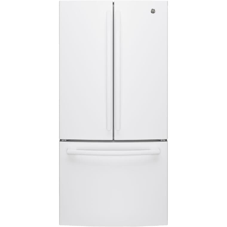 Réfrigérateur à porte française à congélateur inférieur (GWE19JMLES), blanc, 18,6 pi3