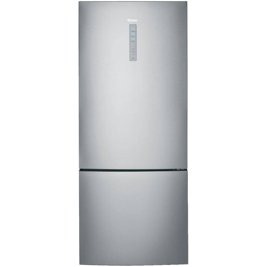 HAIER:28" 15 cu. ft. Bottom Freezer Refrigerator (HRB15N3BGS) - Stainless Steel