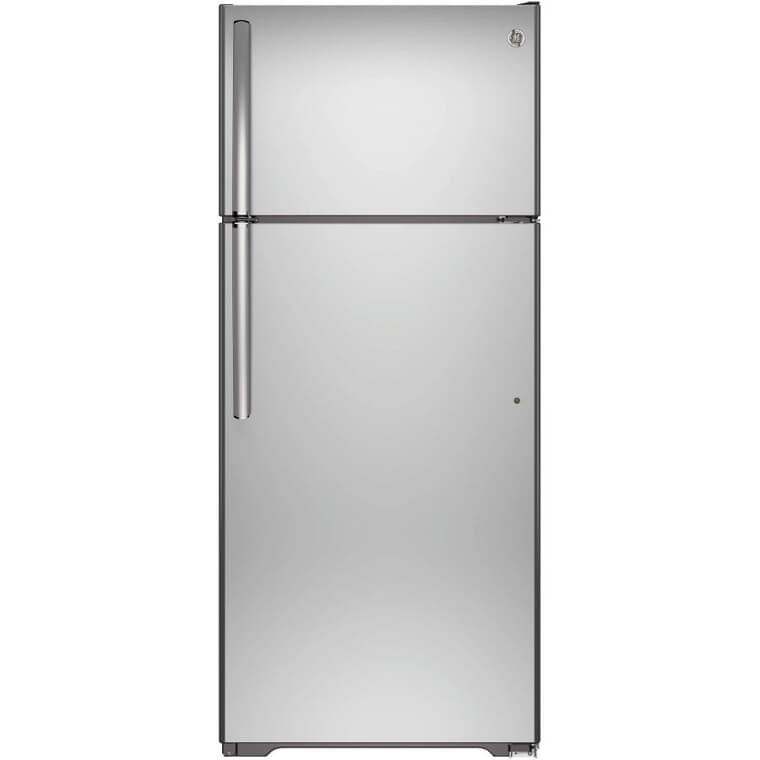 30" 18 cu. ft. Top-Freezer Refrigerator (GTS18FSLKSS) - with Reversible Door, Stainless Steel