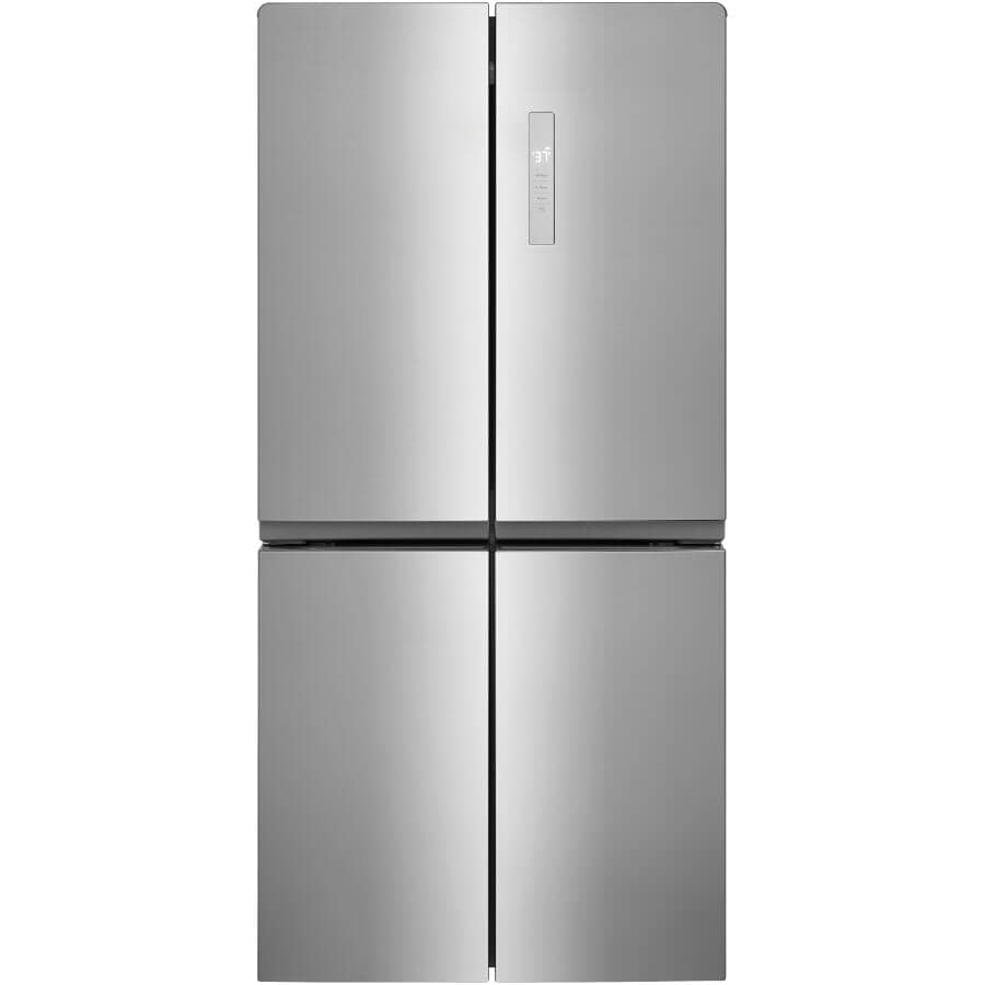 FRIGIDAIRE:33" 17.4 cu. ft. Four Door Bottom Freezer Refrigerator (FRQG1721AV) - Stainless Steel