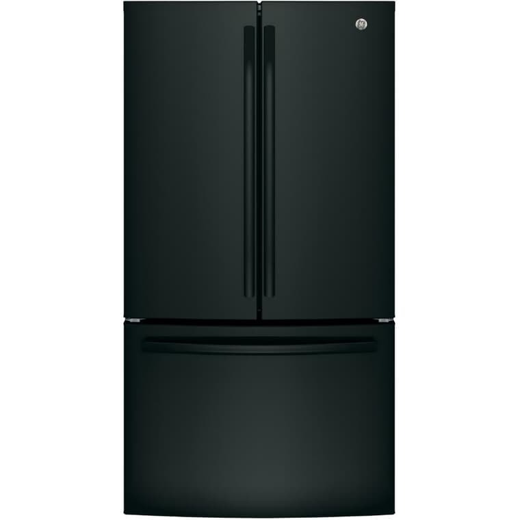 36" 27 cu. ft. French Door Bottom Freezer Refrigerator (GNE27JGMBB) - High Gloss Black