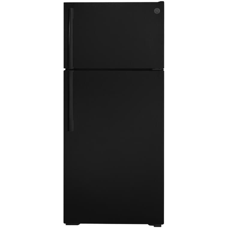 28" 16.6 cu. ft. Top Freezer Refrigerator (GTE17GTNRBB) - Black