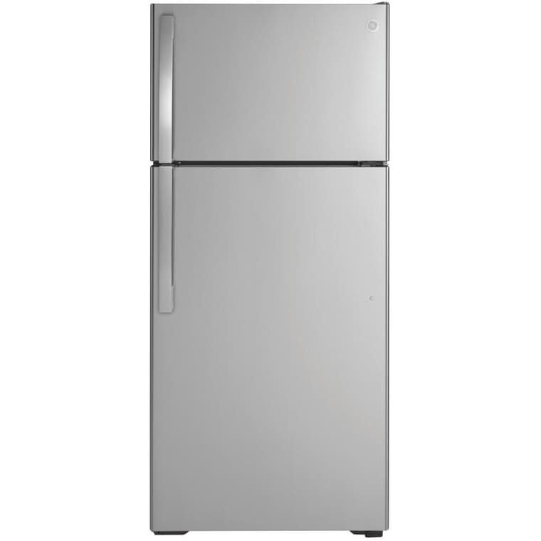 28" 16.6 cu. ft. Top Freezer Refrigerator (GTE17GSNRSS) - Stainless Steel