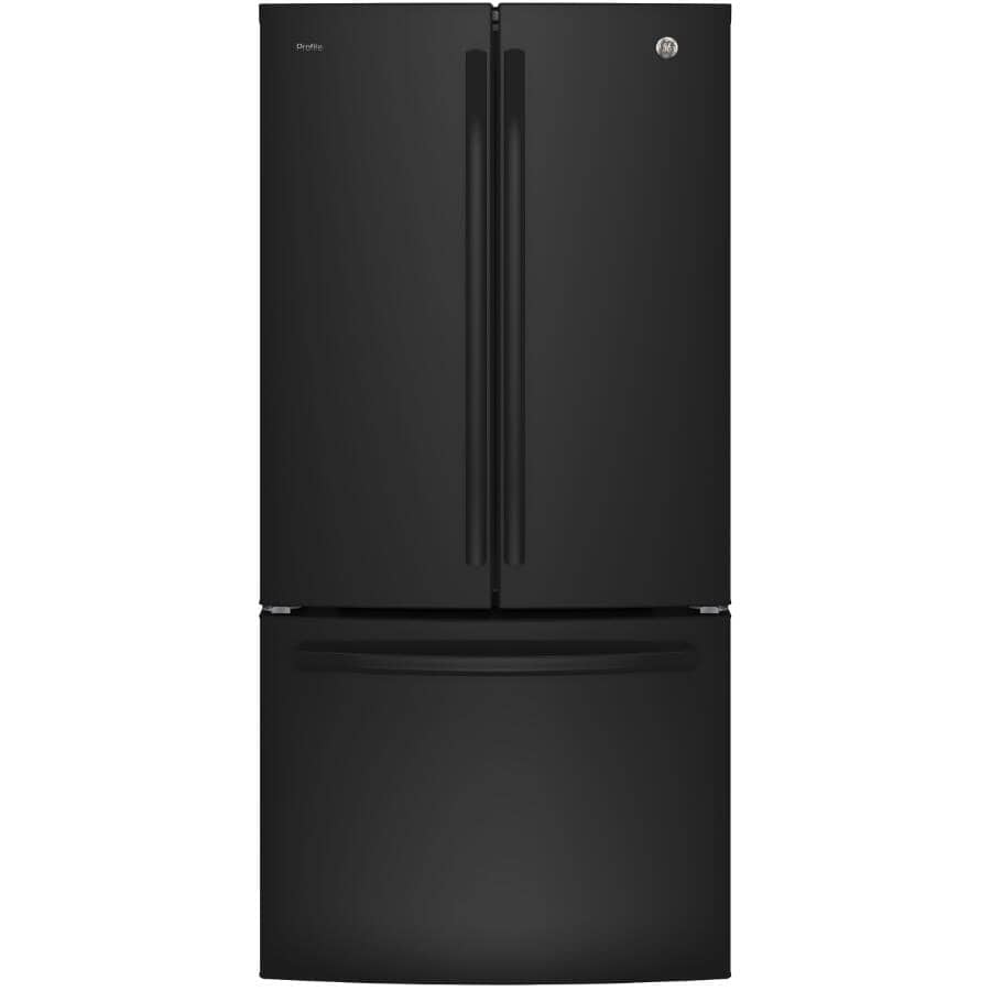 GE:33" 24.5 cu. ft. French Door Bottom Freezer Refrigerator (PNE25NGLKBB) - Black