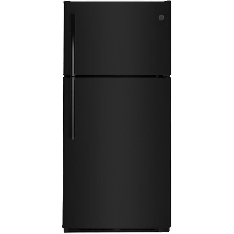 30" 18 cu. ft. Top Freezer Refrigerator (GTS18FTLKBB) - Black