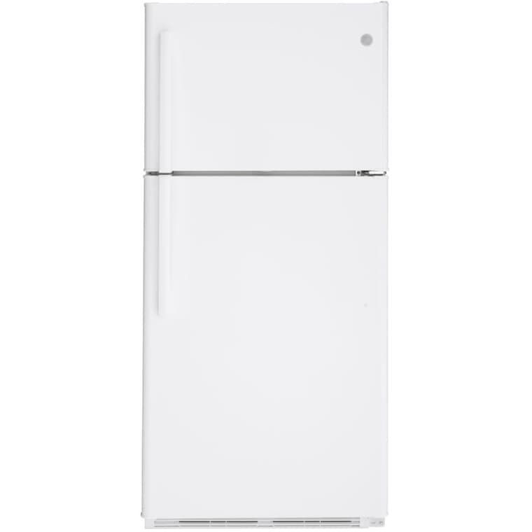 30" 18 cu. ft. Top Freezer Refrigerator (GTS18FTLKWW) - with Reversible Door, White