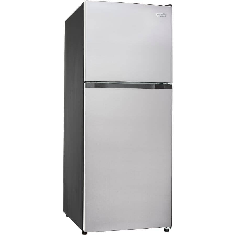 MARATHON:12 cu. ft. Top Freezer Refrigerator (MFF123SS) - Frost Free, Stainless Steel