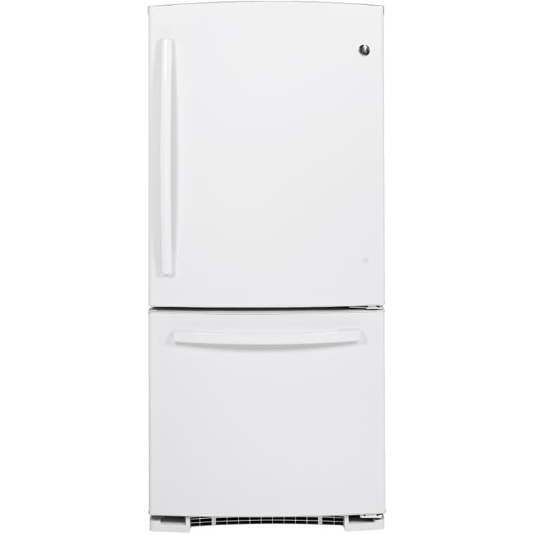 30" 20.9 cu. ft. Bottom Freezer Refrigerator (GBE21AGKWW) - White
