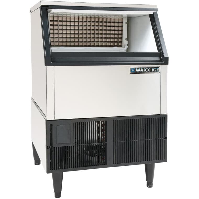 Machine à glaçon d'intérieur de qualité commerciale (MIM250), acier inoxydable blanc, 250 lb